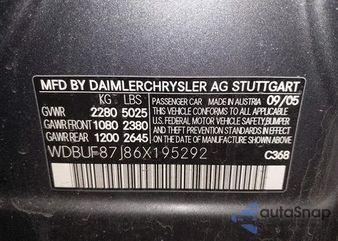 2006 Mercedes-Benz E 350 4Matic z USA, uszkodzony, nr VIN WDBUF87J86X195292